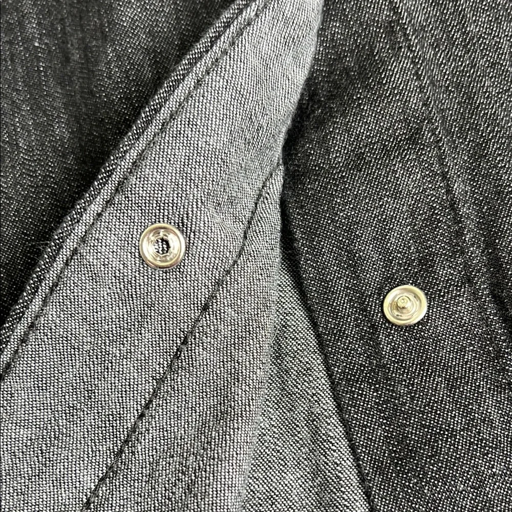 Lauren by Ralph Lauren Denim Pearl Snap Shirt Large - Picture 6 of 11